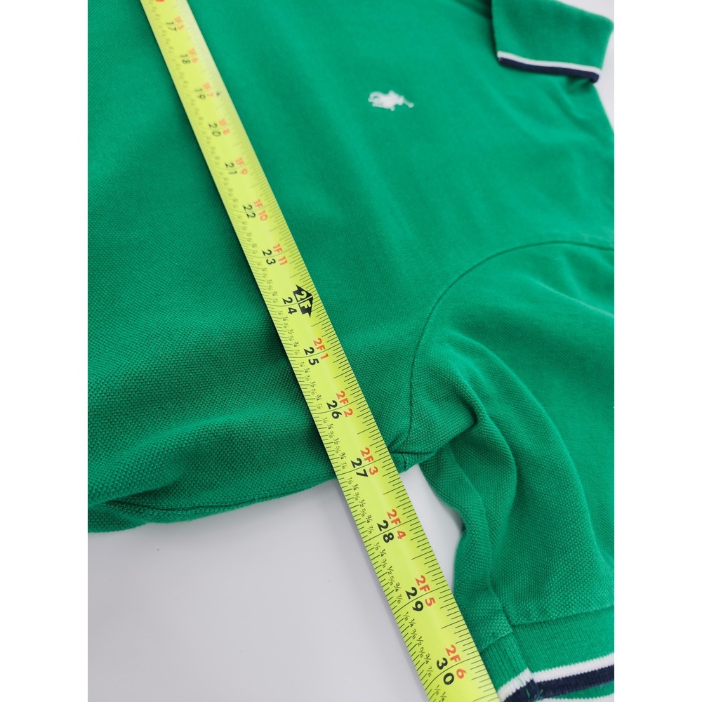 Polo Ralph Lauren Mens 2XLT Green Tipped Collar Pique Polo Shirt Big & Tall - Picture 6 of 6
